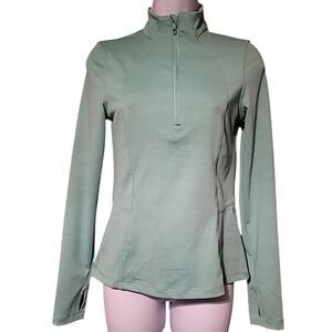Spyder Active Base Layer Top Womens Sz XS Blue Teal 1/4 Zip Pullover Stretch